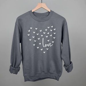 Love in heart with hearts t shirt
